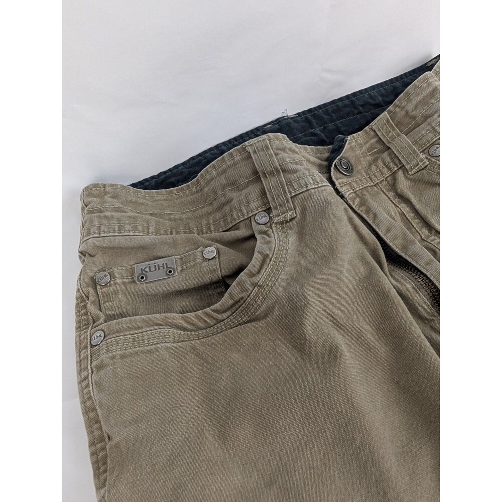 Men's 32x30 Kuhl Kanvus Klassik Jean Chino Gray Hiking Casual Pant Canvas Brown - Picture 5 of 10